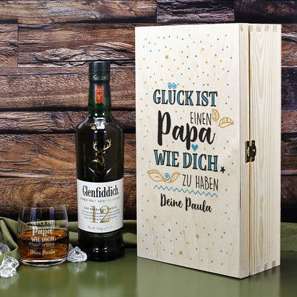 Glück ist, einen Papa wie dich zu haben - Glenfiddich Whisky Geschenkset