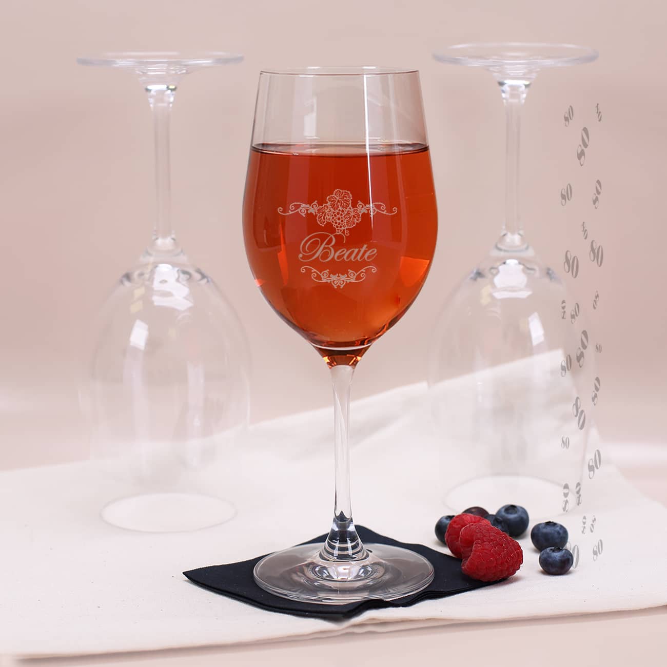 Weinset zum 80. Geburtstag mit Weinglas 