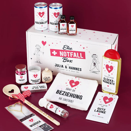 Ehe-Notfall-Box - Erste Hilfe Geschenk zur Hochzeit mit Inhalt