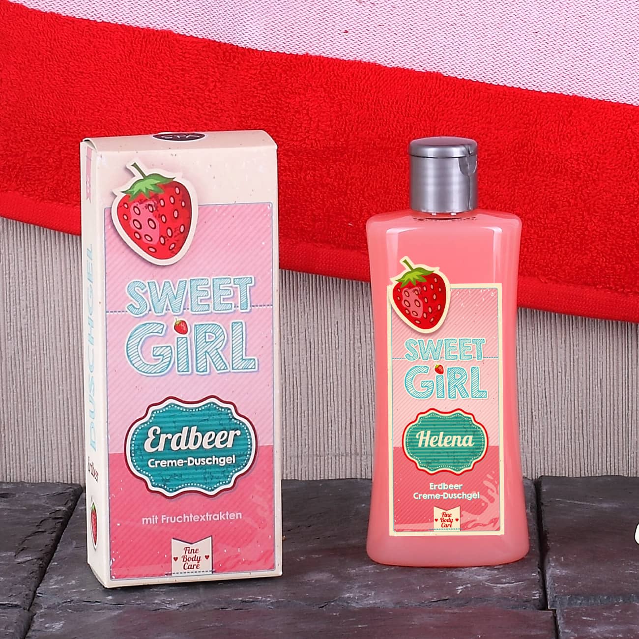 Erdbeer Duschgel im Set für Mädchen