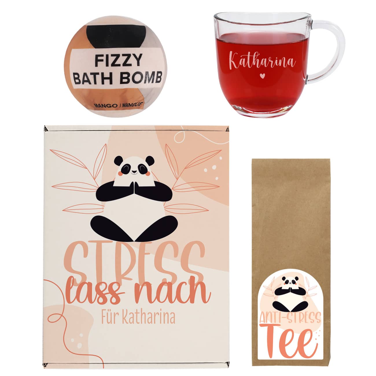 Set personalisiert mit einem Namen nach Wunsch