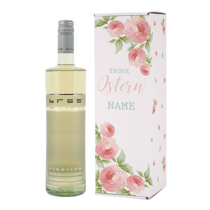 Frohe Ostern Weinflaschenverpackung mit BREE Weißweinflasche