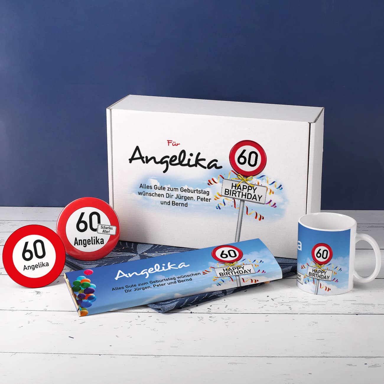 Geschenkset zum 60. Geburtstag Happy Birthday