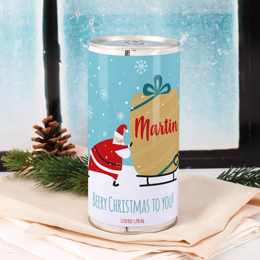 Weihnachts-Bier mit Name und Wunschtext, 1 Liter