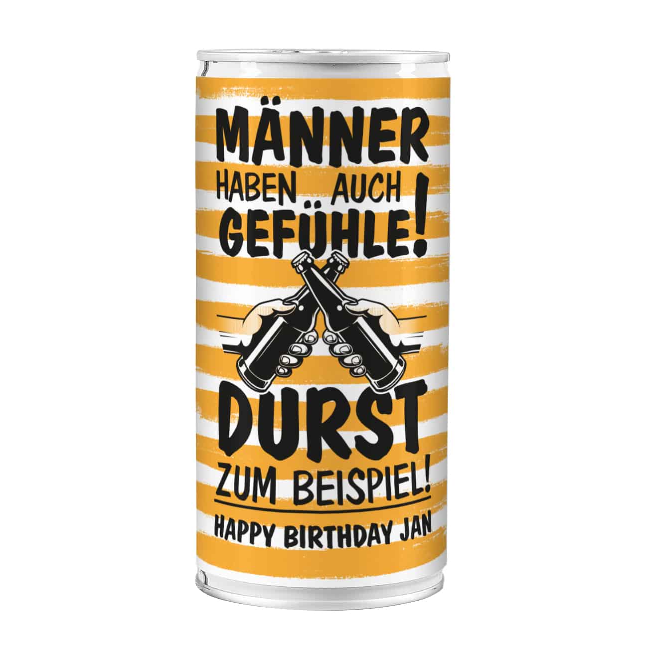 Bierdose personalisiert mit Text nach Wunsch