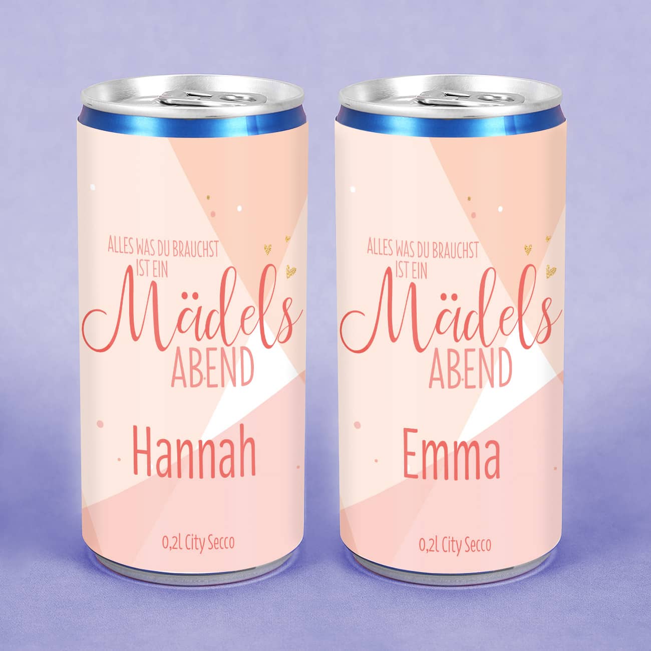 Mädelsabend - 2 Seccodose mit Wunschnamen