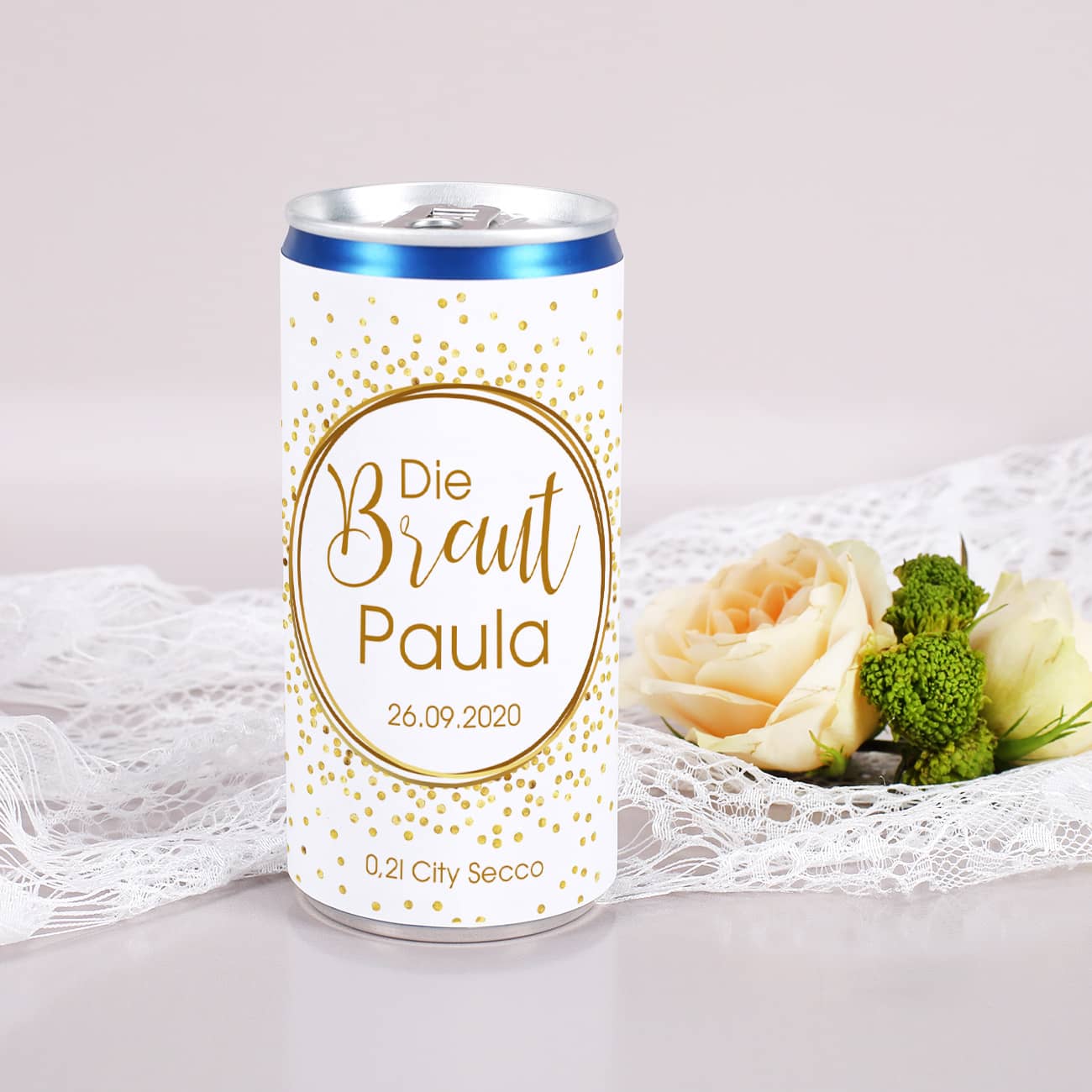 Variante Braut mit Name der Braut und Datum