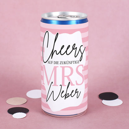 JGA-Secco für die Braut mit Wunschname | Cheers! Auf die zukünftige Mrs.