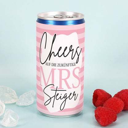 JGA-Secco für die Braut mit Wunschname | Cheers! Auf die zukünftige Mrs.
