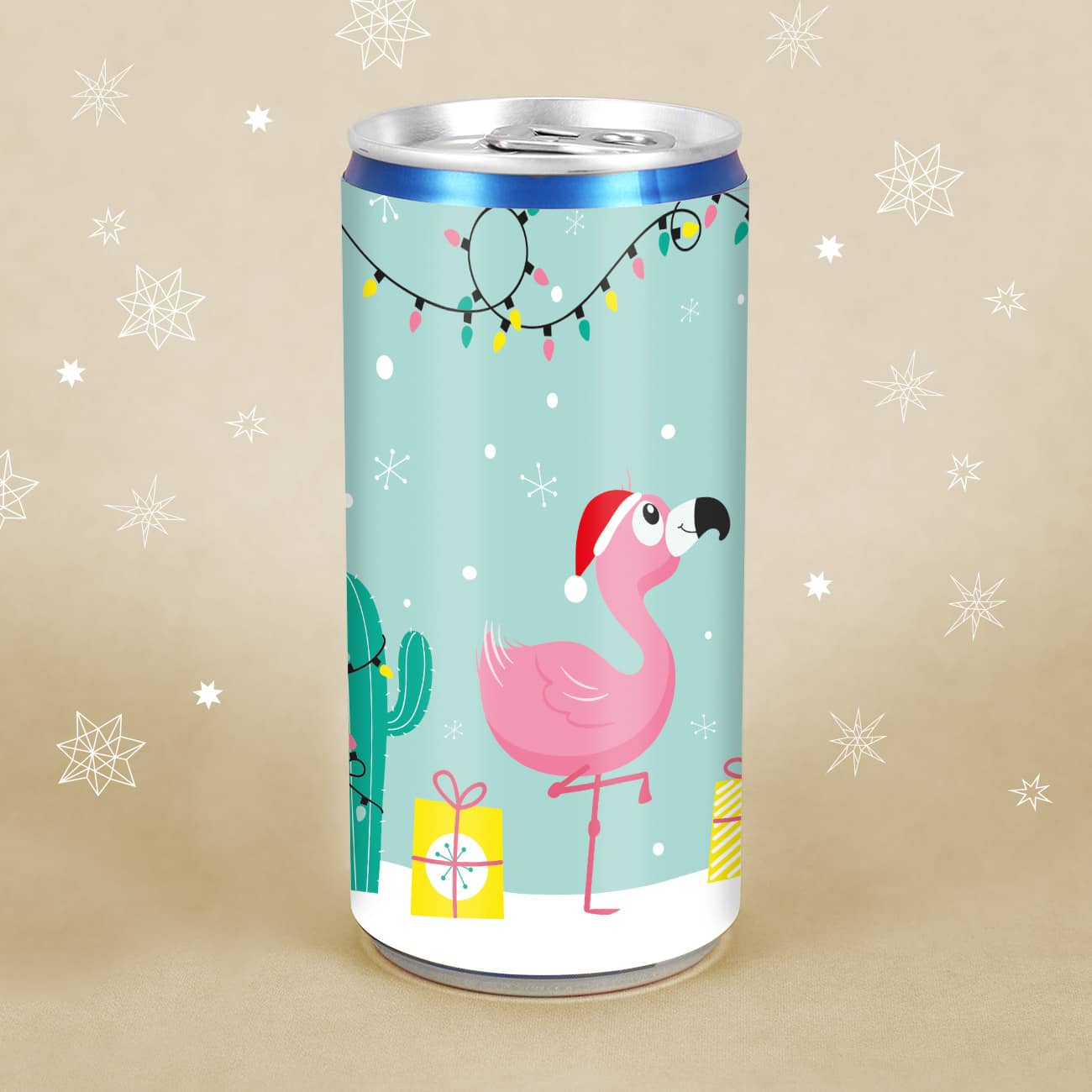 Seccodose mit Flamingo und Name