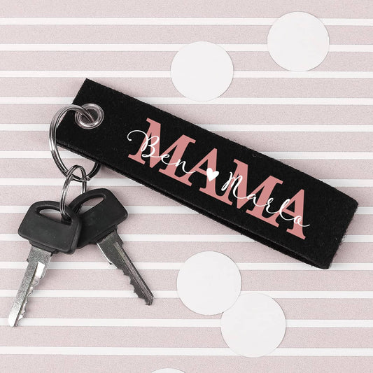 Schlüsselanhänger - MAMA - mit den Namen der Kinder