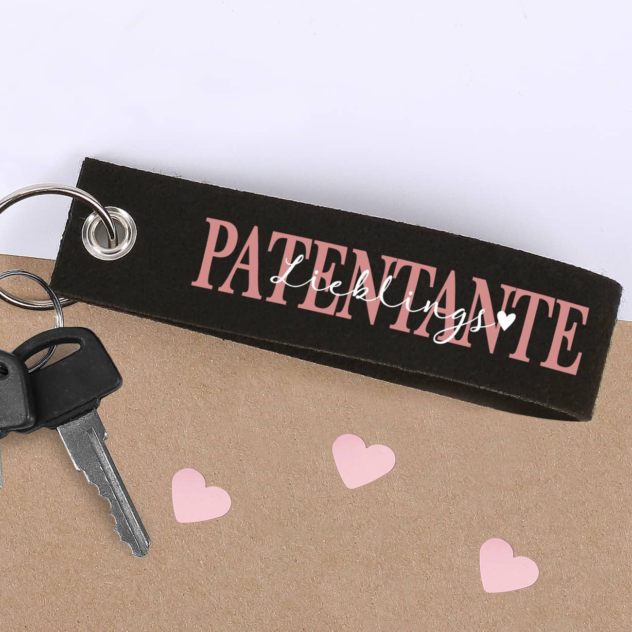 Schlüsselanhänger bedruckt mit Text nach Wunsch