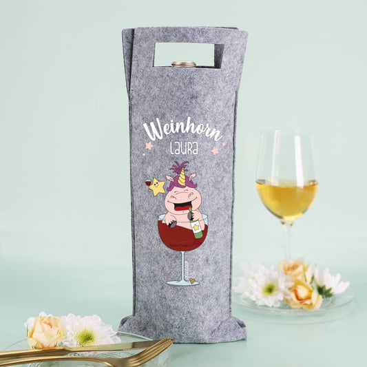 Weinhorn Flaschenbeutel mit Knuddelhorn