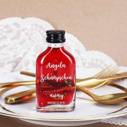 Fruchtlikör zu Weihnachten mit Name