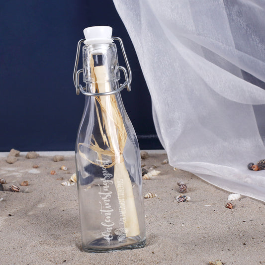 Valentinstagspost aus der kleinen Flasche | Romantische Geschenkidee als Flaschenpost