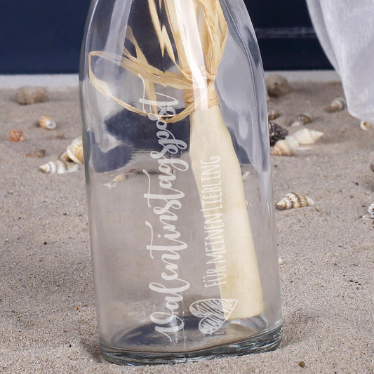 Valentinstagspost aus der kleinen Flasche | Romantische Geschenkidee als Flaschenpost