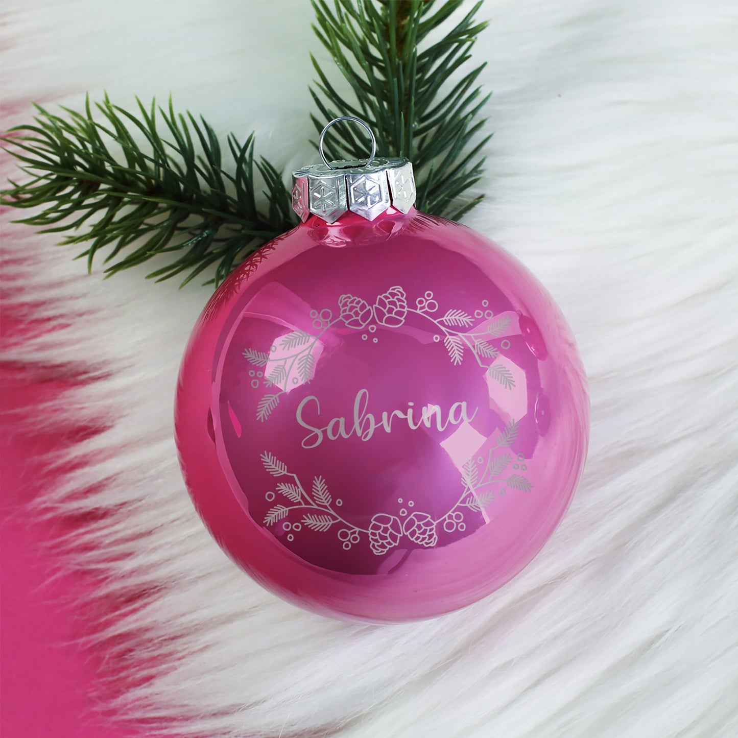 Personalisierte Weihnachtskugeln mit Name | Weihnachtsbaumkugeln & Christbaumkugeln mit Farbauswahl