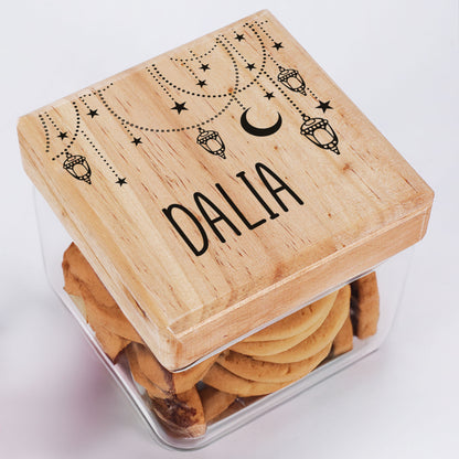 Keksdose / Vorratsglas „Orientalische Kette“ mit Wunschname für Ramadan & festliche Anlässe