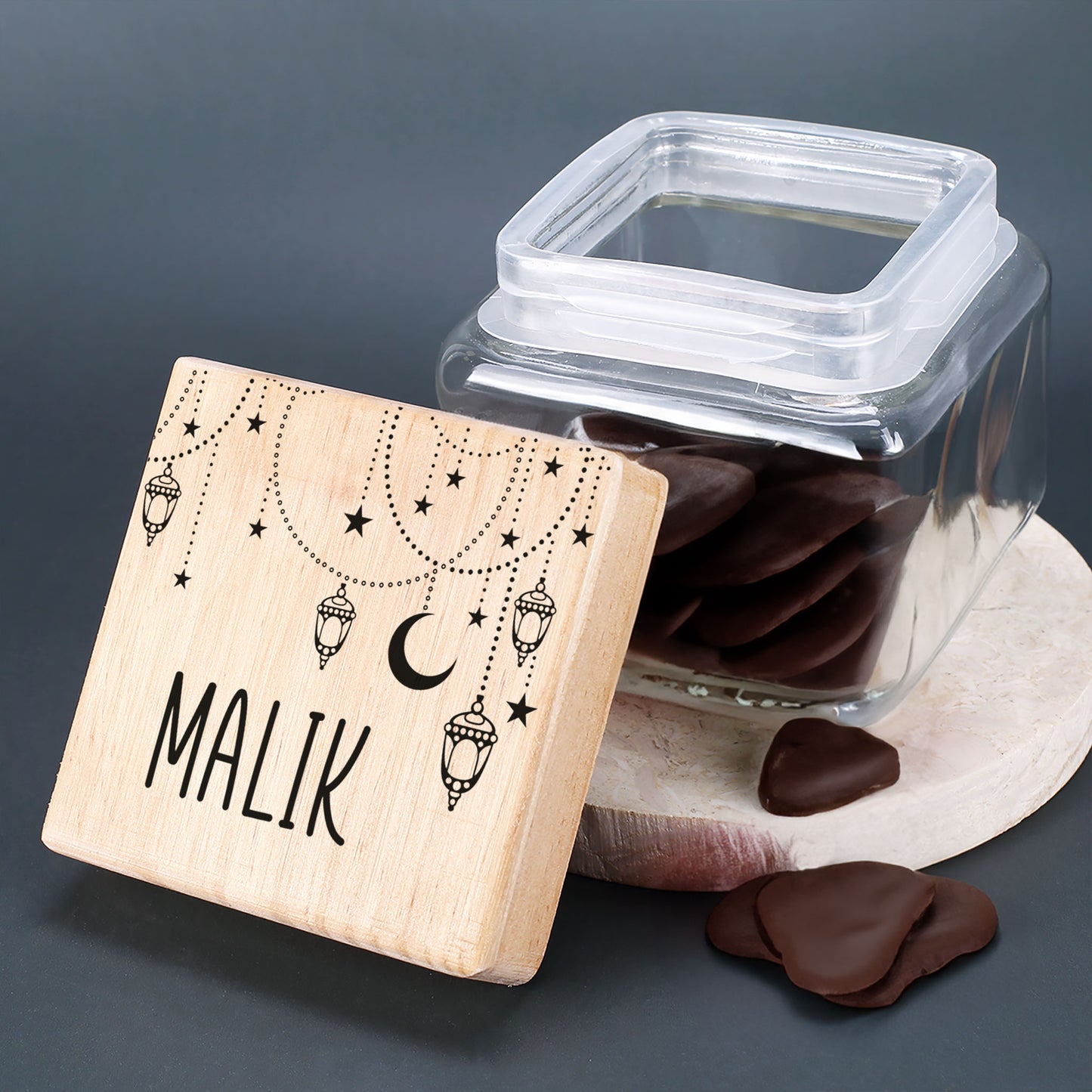 Keksdose / Vorratsglas „Orientalische Kette“ mit Wunschname für Ramadan & festliche Anlässe