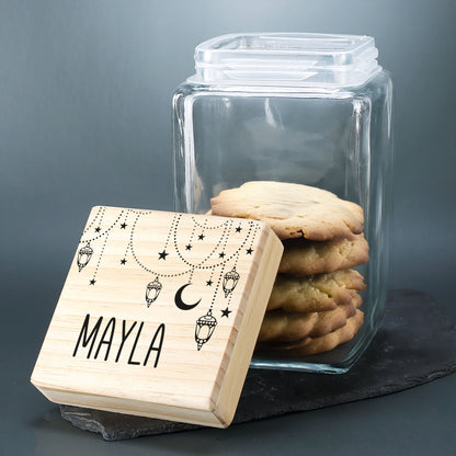 Keksdose / Vorratsglas „Orientalische Kette“ mit Wunschname für Ramadan & festliche Anlässe