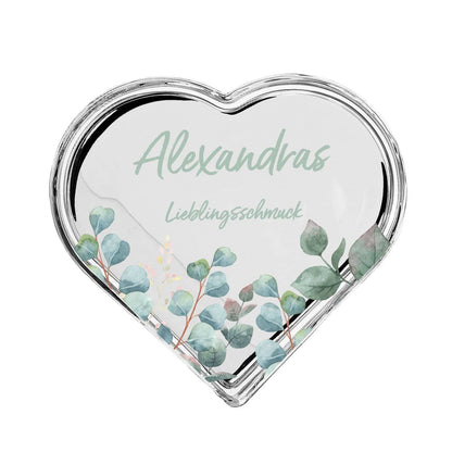 Mit zwei Zeilen Text nach Wunsch und edlem Eukalyptus Motiv