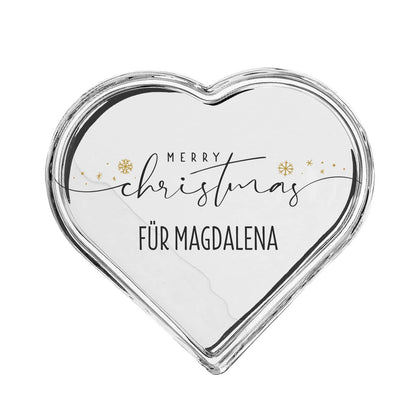 Bedruckte Glasdose - Merry Christmas
