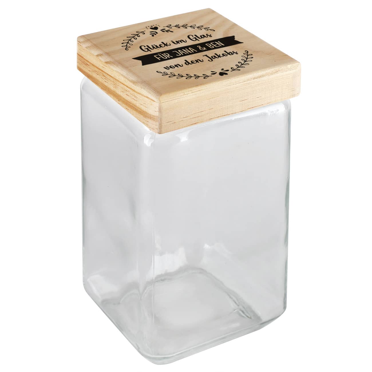 Druck mit drei Zeilen Text nach Wunsch