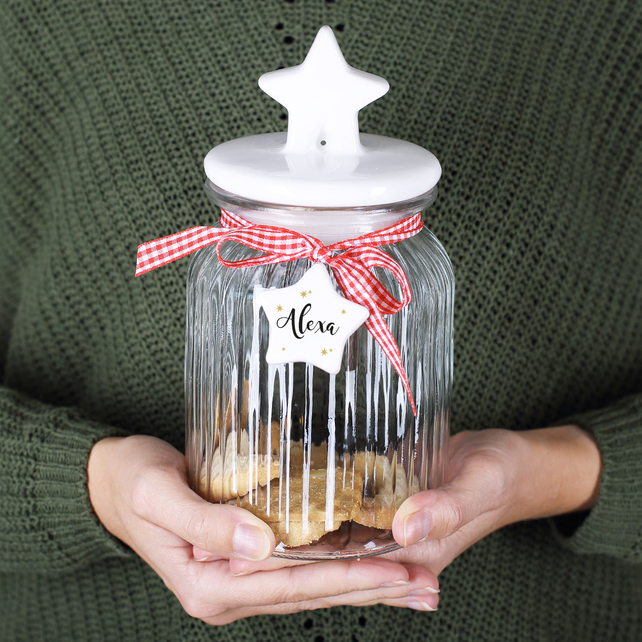 Kleine Glasdose für Kekse