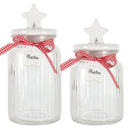 Zwei verschiedene Größen Keksdose mit Name personalisiert