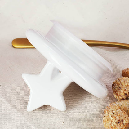 Glück im Glas - Keksdose mit bedrucktem Sternanhänger