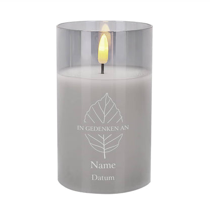 Trauerkerze mit Gravur
