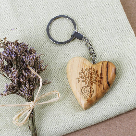Holz des Lebens - Schlüsselanhänger aus Olivenholz