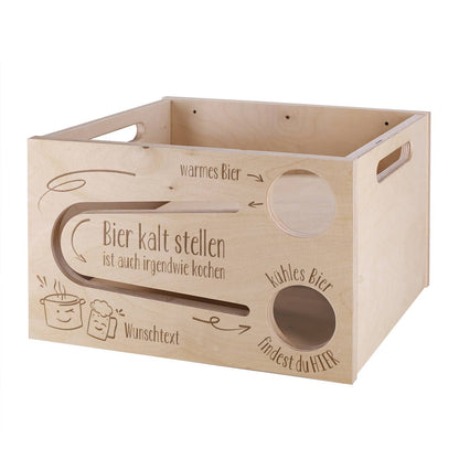 Bierrutsche aus Holz zum selber zusammen bauen mit Text personalisiert