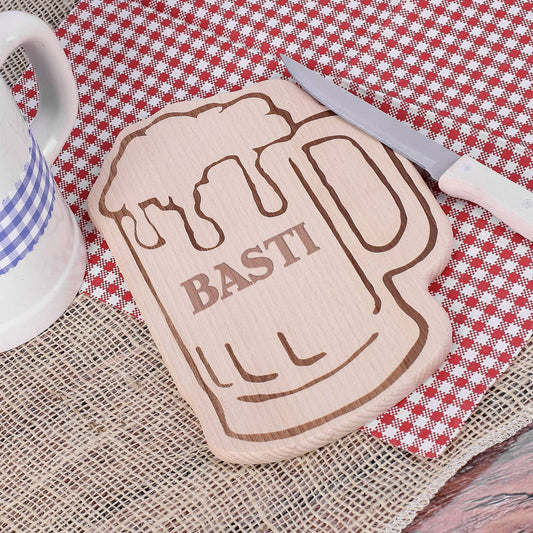 Bierkrugbrettchen mit Namensgravur