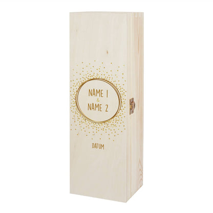 Mit Namen von Braut und Bräutigam sowie dem Hochzeitsdatum