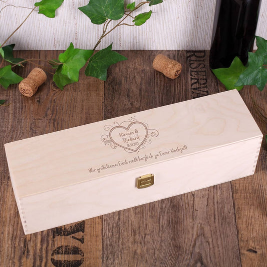 Geschenkbox mit Gravur zur Hochzeit 