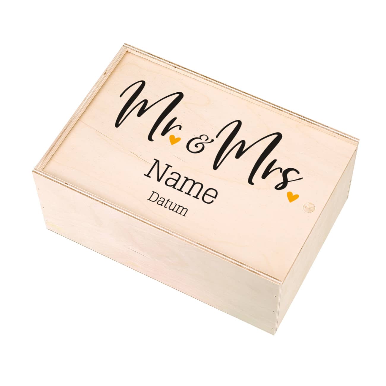 Persönlicher Aufdruck von Name und Datum