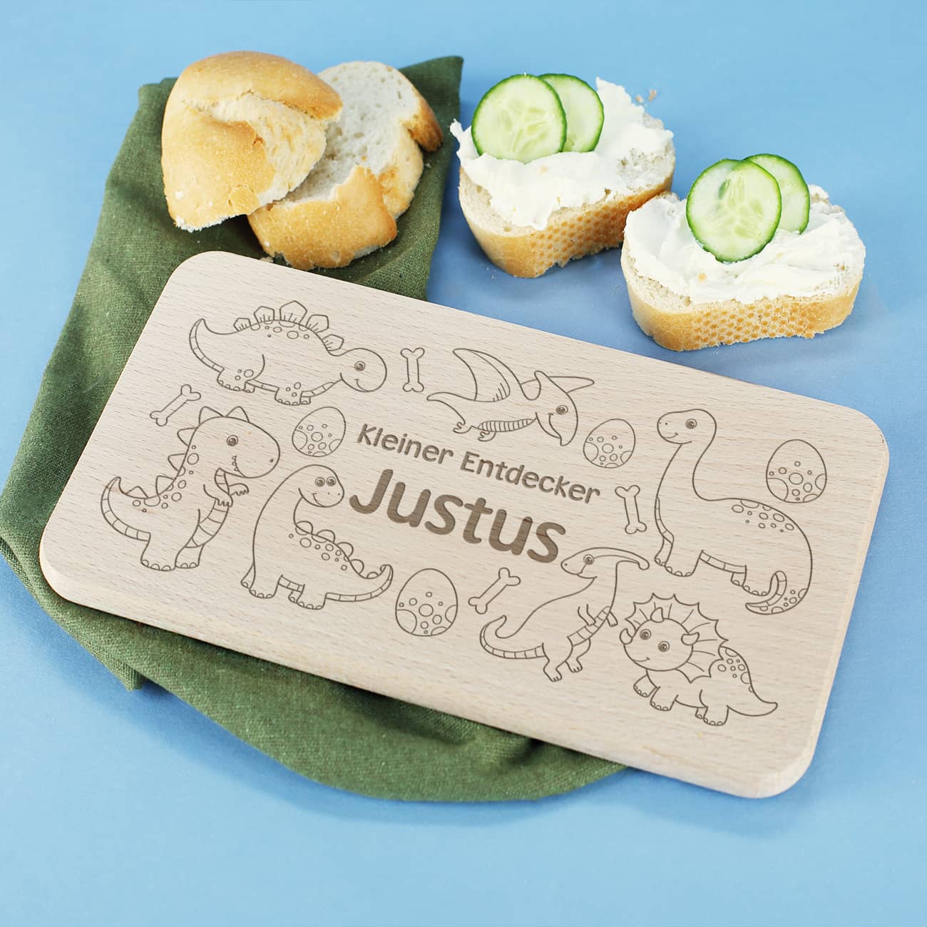 Frühstücksbrettchen für Kinder mit Name personalisiert