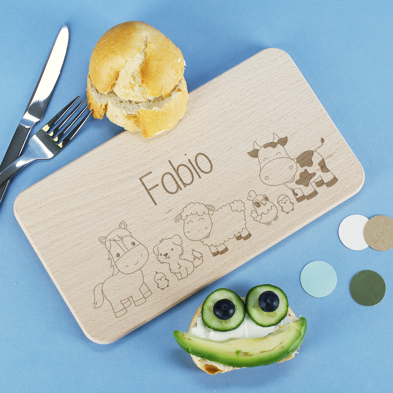 Mit persönlicher Gravur auf dem Brettchen