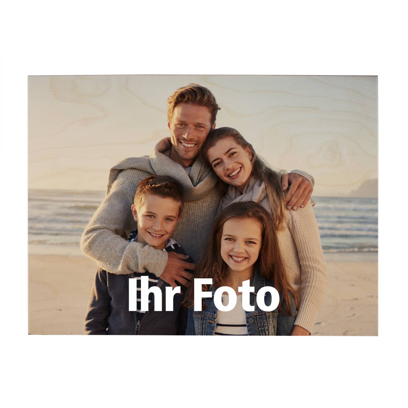 Ihr Foto im Querformat auf Holzplatte