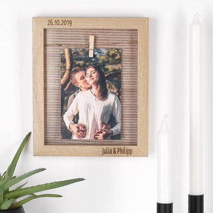 Bilderrahmen mit Datum und Namen graviert