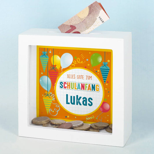 Bilderrahmen Spardose für Geldgeschenke zur Einschulung