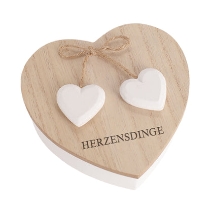 Personalisierte Herzdose aus Holz zur Hochzeit oder Verlobung