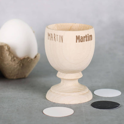 Eierbecher mit Ihrem Wunschnamen graviert