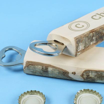 Flaschenöffner mit Name und Initiale graviert