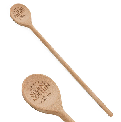 Sterneköchin Holzlöffel mit Name