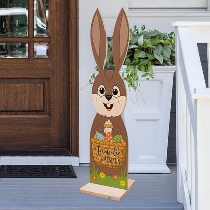 Osterhasen Aufsteller aus Holz mit Standfuß