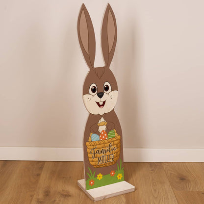 Osterhasen Aufsteller aus Holz mit Standfuß