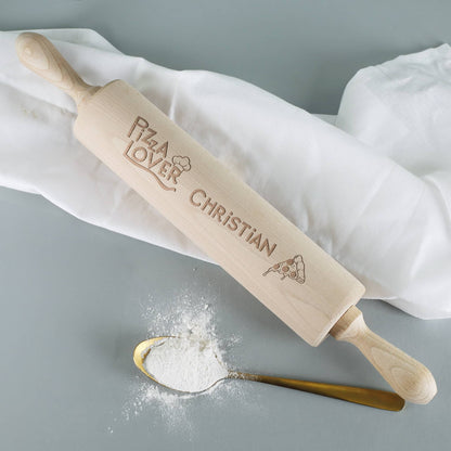 Nudelholz mit Name graviert für Pizzalover