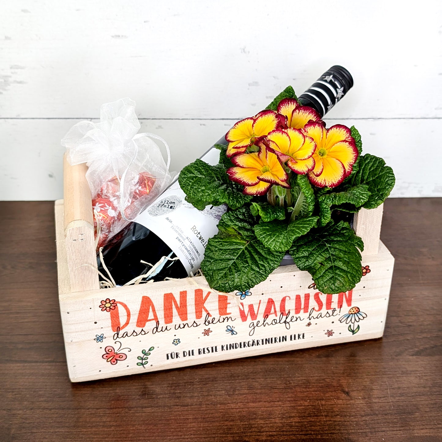 Pflanzkiste als Dankeschön für Erzieher